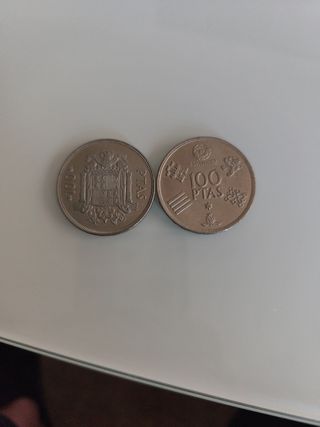 100 Pesetas mundial  1982 y 100 pesetas de 1975