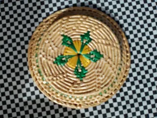 Lote 3 piezas: frutero, cesta, plato