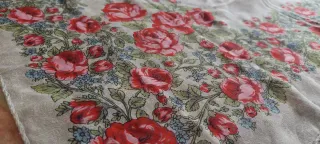 Pañuelo Vintage YSL Flores Rojas