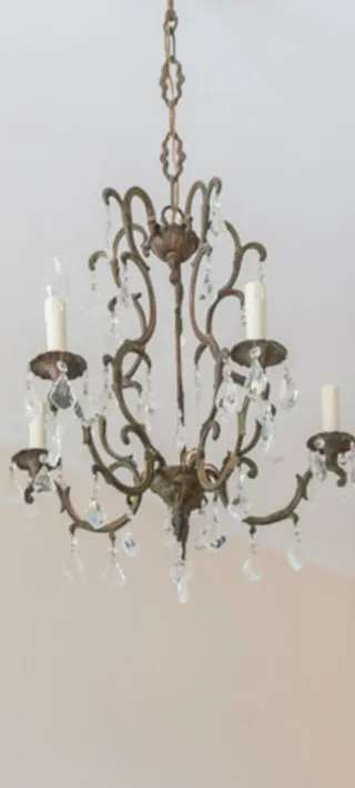 Lámpara Vintage Bronce Cristal