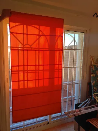 Estor naranja de tela 90x175