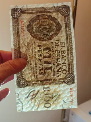 Billete 1000 pesetas 1936 serie A