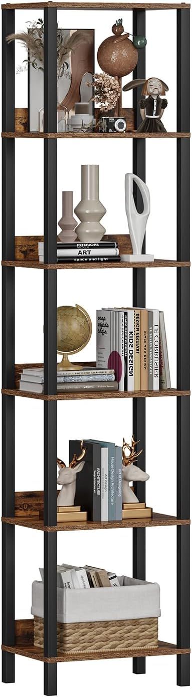 Estantería 6 Niveles Madera y Metal