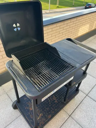 Barbacoa de carbón.Se puede recoger en Guadalajara