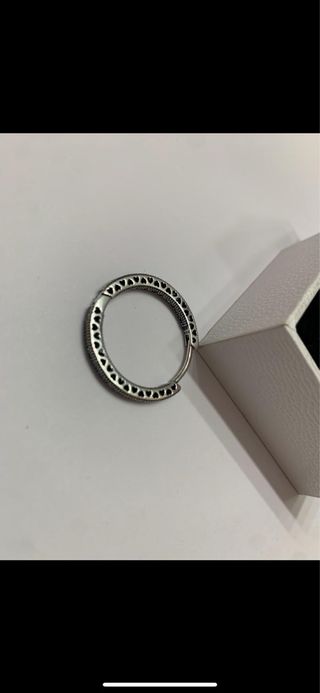 Pendientes aro Pandora brillantes plata elegantes