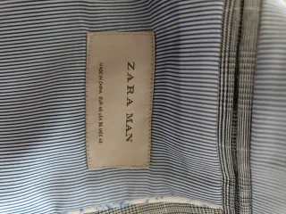 Traje Zara Gris cuadros Rayas
