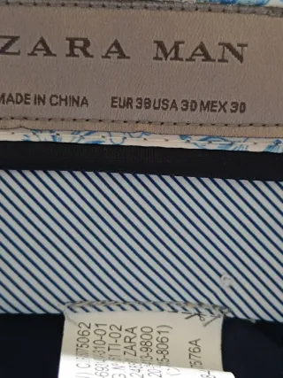 Traje Zara Gris cuadros Rayas