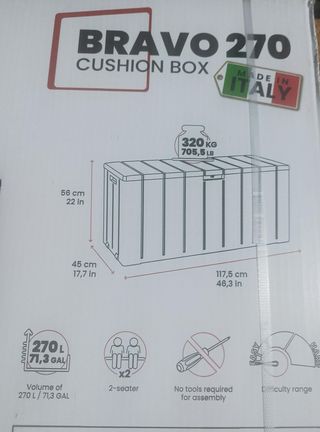 Baule esterno antracite resistente