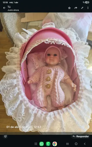 Mini Reborn Silicona Completa con Cuna