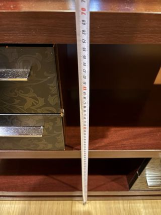 Mueble de entrada madera y cristal