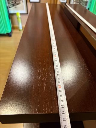 Mueble de entrada madera y cristal