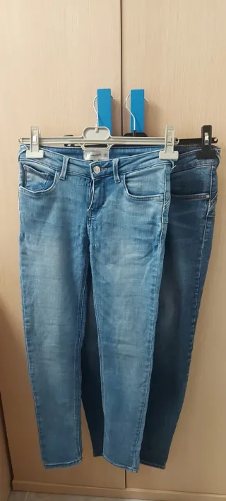 Lote 2 Vaqueros Mango Azules