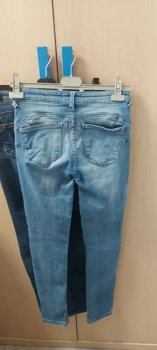 Lote 2 Vaqueros Mango Azules