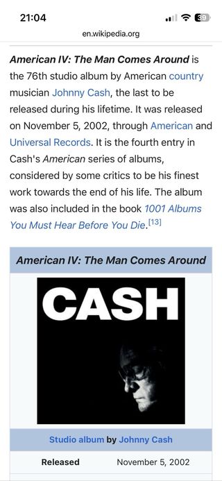 Johnny Cash - American IV: The Man Comes Around