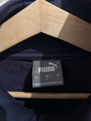 Chaqueta Puma de Futbol Talla L Azul y Amarillo.