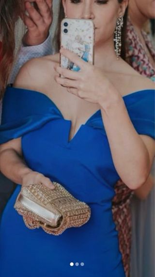 Vestido de fiesta azul Usado una vez
