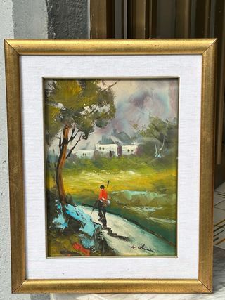 Quadro antico olio su legno