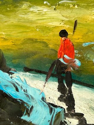 Quadro antico olio su legno