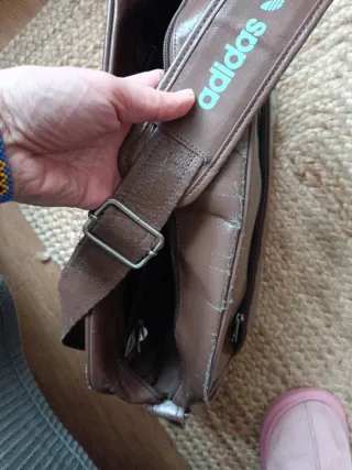 Bandolera Adidas Marrón y Turquesa