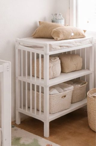 Cambiador bebé madera blanco