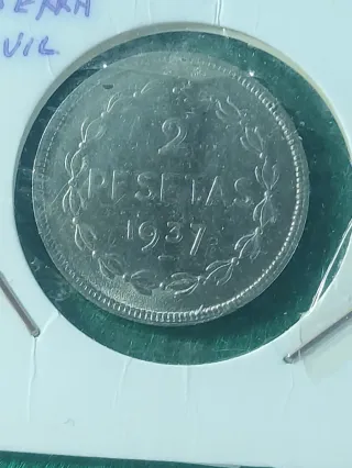 Pesetas Gobierno Euzkadi 1937 Guerra Civil.  S/C