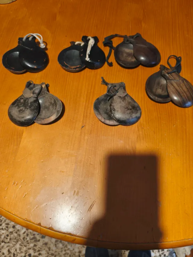 3 Pares Castañuelas Antiguas