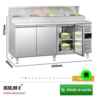 Mesón Refrigerador Industrial Acero Inoxidable