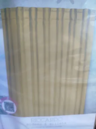 Juego 2 Cortinas Opacas Mostaza 140x260