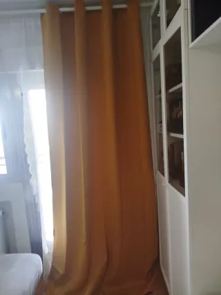 Juego 2 Cortinas Opacas Mostaza 140x260