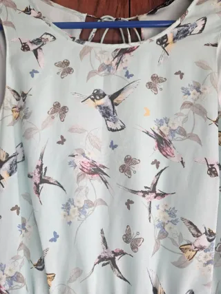 Abito Zara con stampa di uccelli