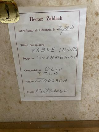 Pittura Hector Zablach 1985