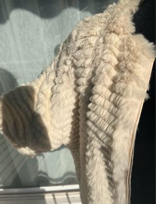 Giacchetta Max Mara Beige in Pelliccia Sintetica