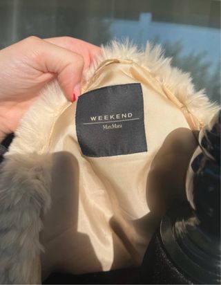 Giacchetta Max Mara Beige in Pelliccia Sintetica