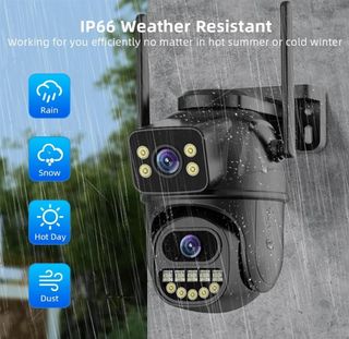 Camara de Vigilancia IP 4K Wifi Doble Lente