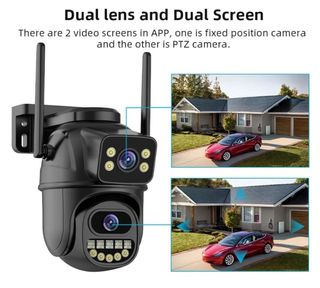 Camara de Vigilancia IP 4K Wifi Doble Lente