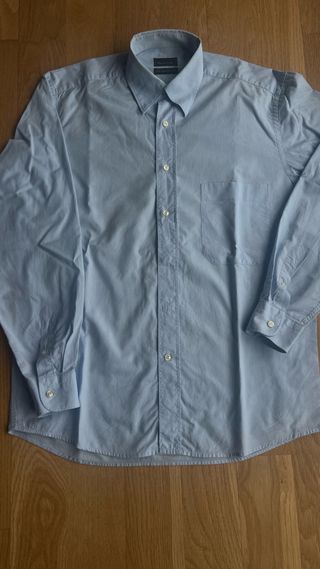 Camisa “Massimo Dutti” Azul Claro 100% Algodón