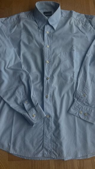 Camisa “Massimo Dutti” Azul Claro 100% Algodón
