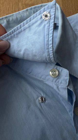 Camisa “Massimo Dutti” Azul Claro 100% Algodón