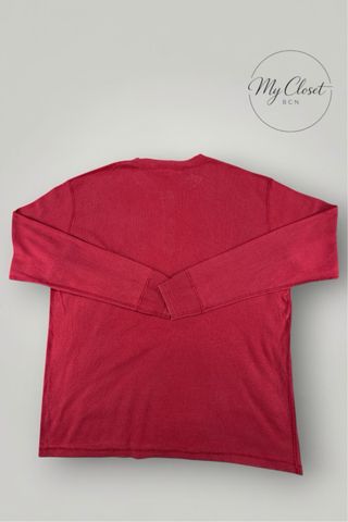 Polo Ralph Lauren Henley Red Cotton Vintage 90s