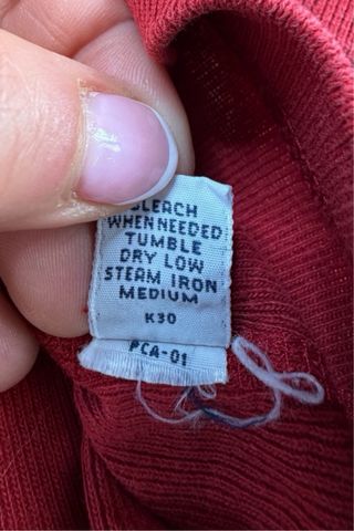 Polo Ralph Lauren Henley Red Cotton Vintage 90s