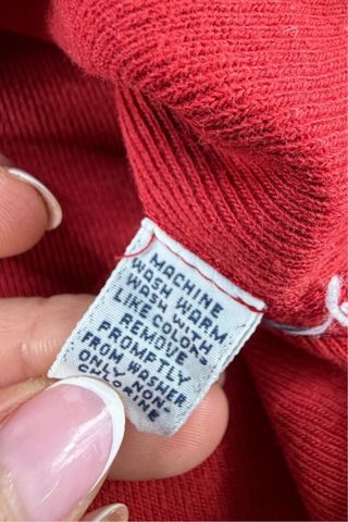 Polo Ralph Lauren Henley Red Cotton Vintage 90s