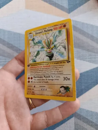 Carta Pokémon Giovanni's Machamp 1 edizione