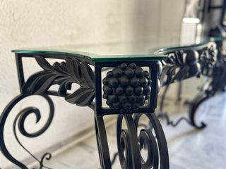Consola - aparador Hierro Forjado y Cristal