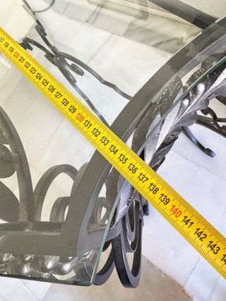 Consola - aparador Hierro Forjado y Cristal