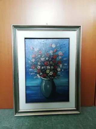 Dipinto floreale con vaso