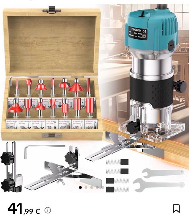 Fresadora 800W Motor Cobre 30000 RPM