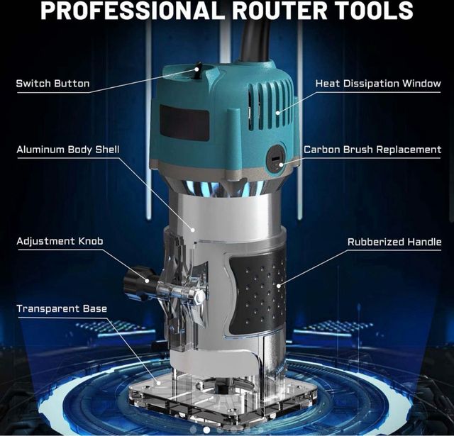 Fresadora 800W Motor Cobre 30000 RPM