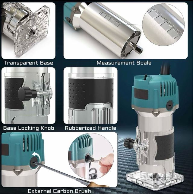 Fresadora 800W Motor Cobre 30000 RPM