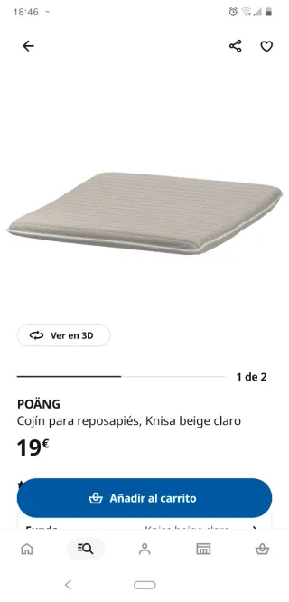 Set di cuscini per Ikea Poang modello Knisa