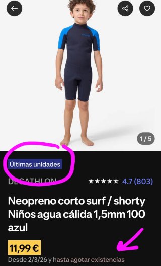 Neopreno infantil Tribord 8-10 años. Talla 10